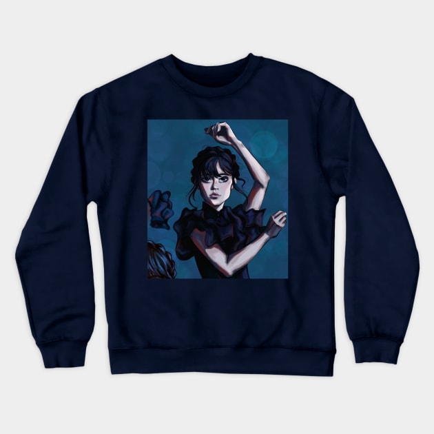 Wednesday Addams Jenna Ortega Crewneck Sweatshirt by YT-Penguin